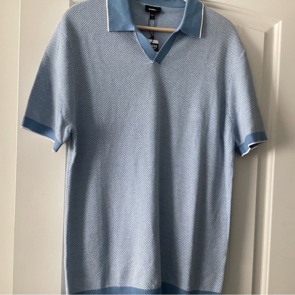Express Light Blue Polo Shirt